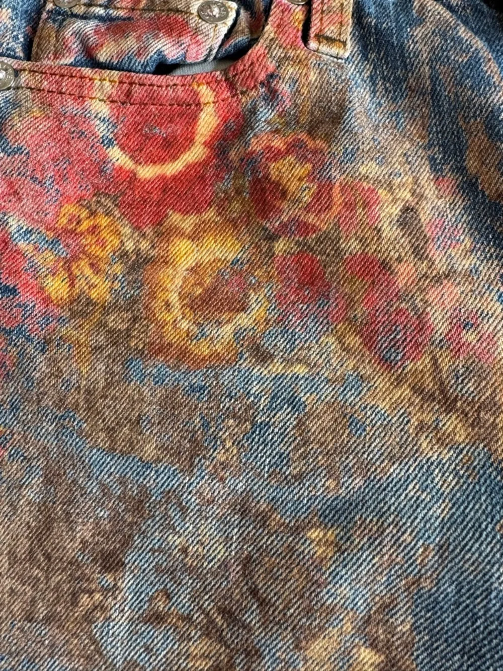 J. CREW Boot-Cut Jeans with Multi-Color Floral Print